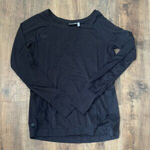 Athleta Black Long Sleeve Performance Top Size Small Activewear Shirt
